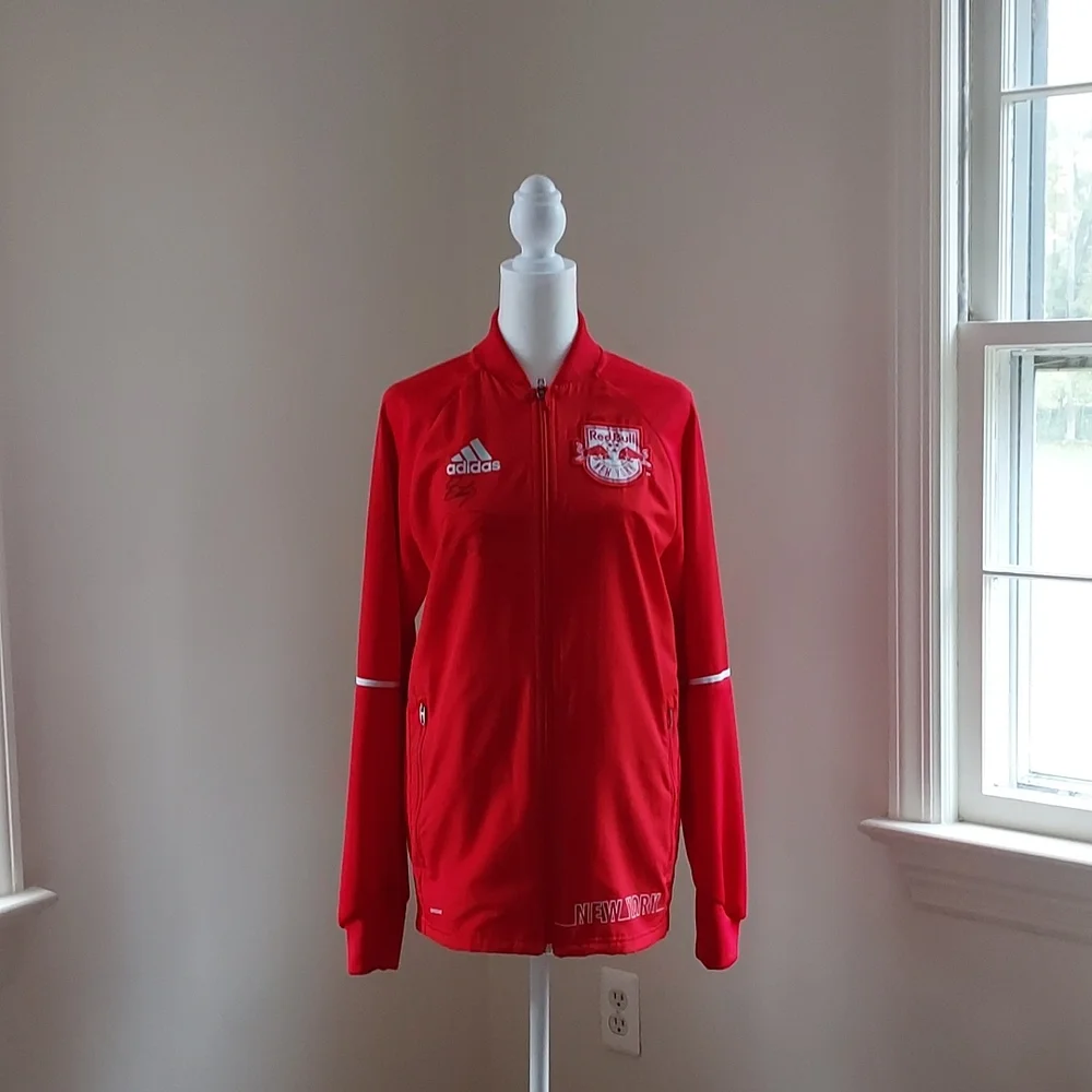 Adidas Mens New York Red Bulls Soccer‎ Club Autographed Jacket Size Small